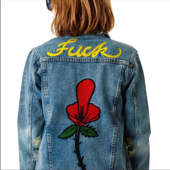 UNIF Jackets & Blazers - UNIF brand new Fuck denim jacket Sz XS